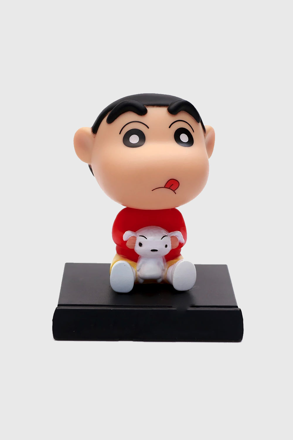 Shinchan Bobblehead with Shiro – Red T-Shirt Collectible (12 CM)